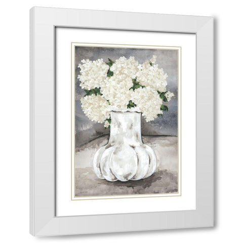 Snowball Hydrangea White Modern Wood Framed Art Print with Double Matting by Norkus, Julie