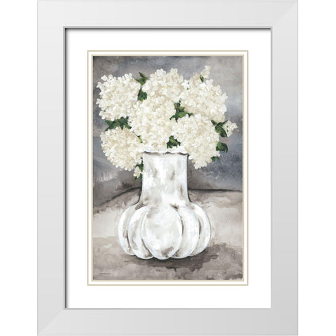 Snowball Hydrangea White Modern Wood Framed Art Print with Double Matting by Norkus, Julie