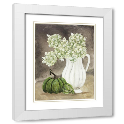 Pumpkin Study White Modern Wood Framed Art Print with Double Matting by Norkus, Julie