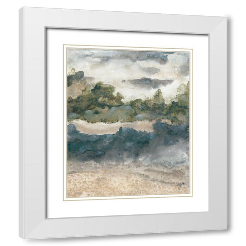 Calming 1   White Modern Wood Framed Art Print with Double Matting by Norkus, Julie