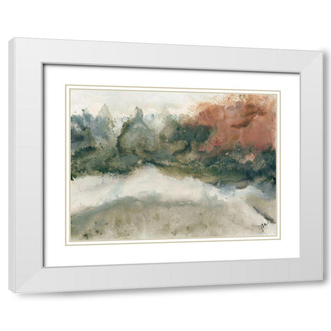 Calming 2   White Modern Wood Framed Art Print with Double Matting by Norkus, Julie