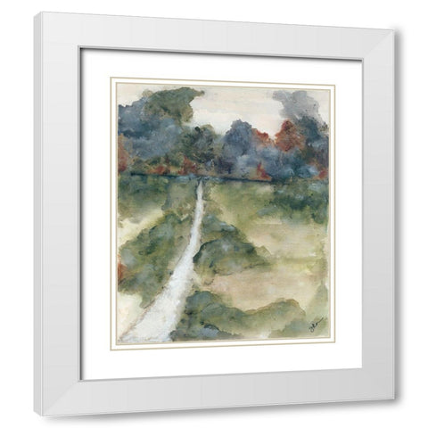Far Away 1   White Modern Wood Framed Art Print with Double Matting by Norkus, Julie