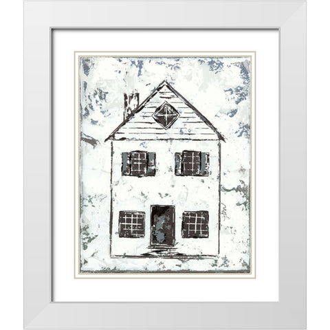 Shelter Series I White Modern Wood Framed Art Print with Double Matting by Norkus, Julie