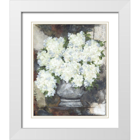 Snowball Hydrangeas II White Modern Wood Framed Art Print with Double Matting by Norkus, Julie