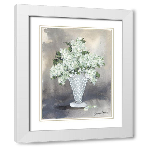 Hobnail Lilacs White Modern Wood Framed Art Print with Double Matting by Norkus, Julie