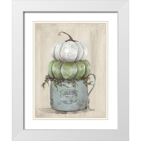 Enamelware with Pumpkin White Modern Wood Framed Art Print with Double Matting by Norkus, Julie