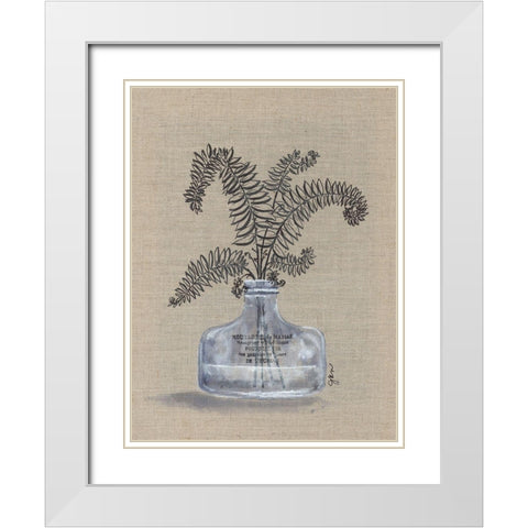 Sketchy Floral 3 White Modern Wood Framed Art Print with Double Matting by Norkus, Julie