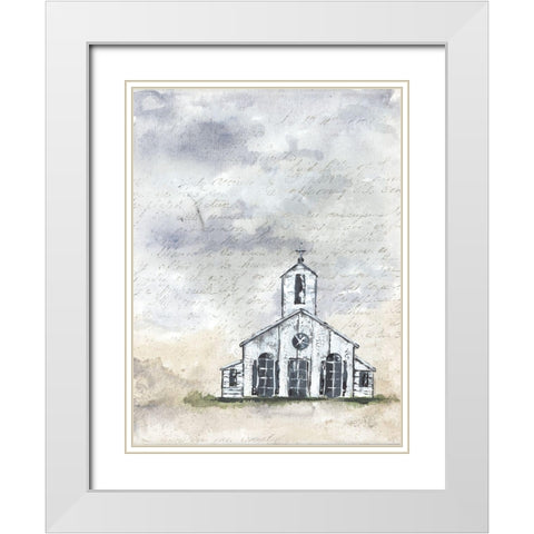 Haven Mini Worship White Modern Wood Framed Art Print with Double Matting by Norkus, Julie