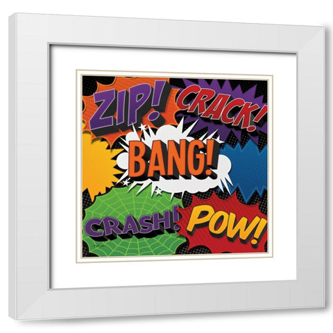 Bang! White Modern Wood Framed Art Print with Double Matting by Rader, Lauren