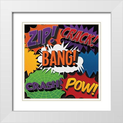Bang! White Modern Wood Framed Art Print with Double Matting by Rader, Lauren