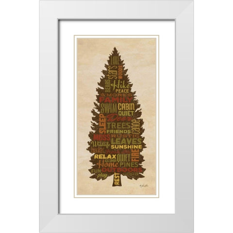 At the Lake White Modern Wood Framed Art Print with Double Matting by Rader, Lauren