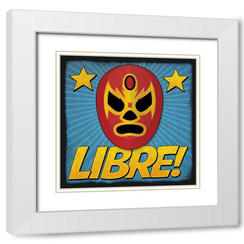 Libre! White Modern Wood Framed Art Print with Double Matting by Rader, Lauren