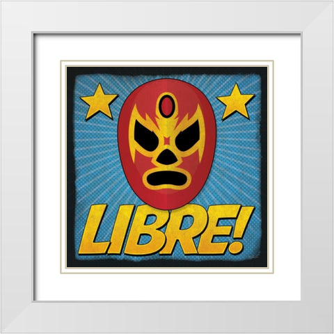 Libre! White Modern Wood Framed Art Print with Double Matting by Rader, Lauren