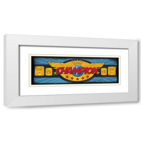 Champion White Modern Wood Framed Art Print with Double Matting by Rader, Lauren