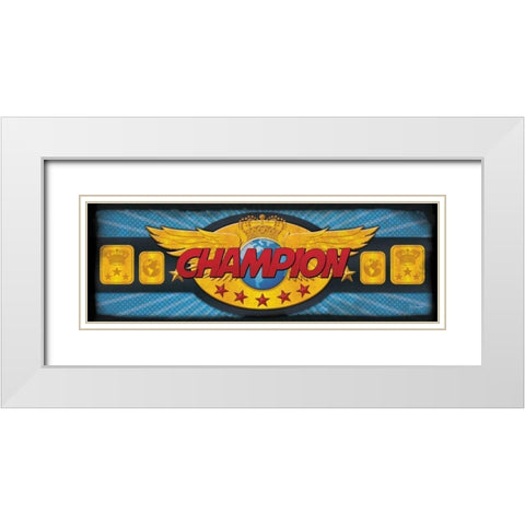 Champion White Modern Wood Framed Art Print with Double Matting by Rader, Lauren