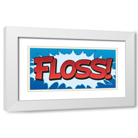 Superhero Floss! White Modern Wood Framed Art Print with Double Matting by Rader, Lauren