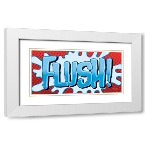 Superhero Flush! White Modern Wood Framed Art Print with Double Matting by Rader, Lauren