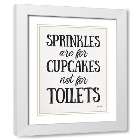 Sprinkles White Modern Wood Framed Art Print with Double Matting by Rader, Lauren