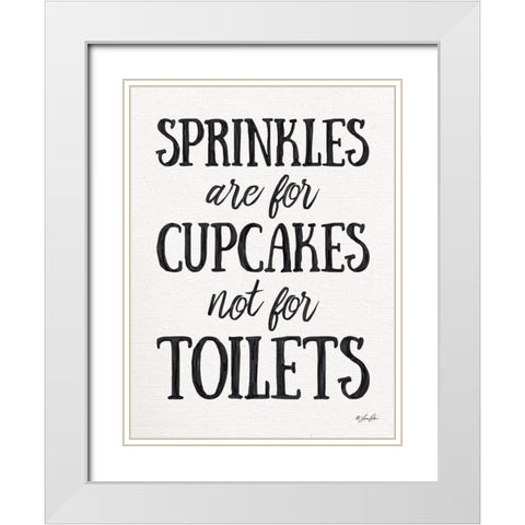 Sprinkles White Modern Wood Framed Art Print with Double Matting by Rader, Lauren