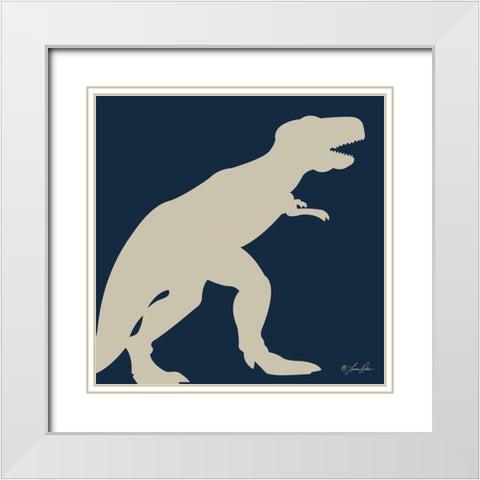 Dino I     White Modern Wood Framed Art Print with Double Matting by Rader, Lauren