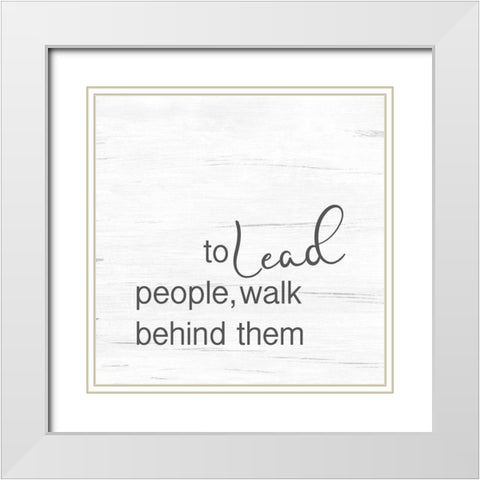 Lead White Modern Wood Framed Art Print with Double Matting by Rader, Lauren