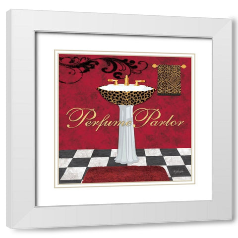 Perfume Parlor White Modern Wood Framed Art Print with Double Matting by Rader, Lauren