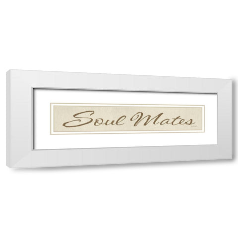 Soul Mates White Modern Wood Framed Art Print with Double Matting by Rader, Lauren