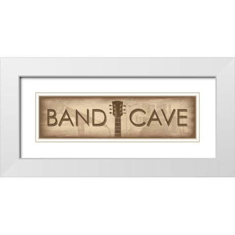 Band Cave White Modern Wood Framed Art Print with Double Matting by Rader, Lauren