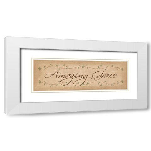 Amazing Grace White Modern Wood Framed Art Print with Double Matting by Rader, Lauren