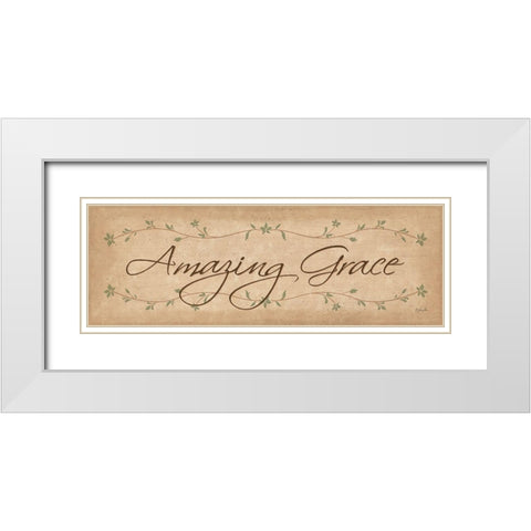 Amazing Grace White Modern Wood Framed Art Print with Double Matting by Rader, Lauren