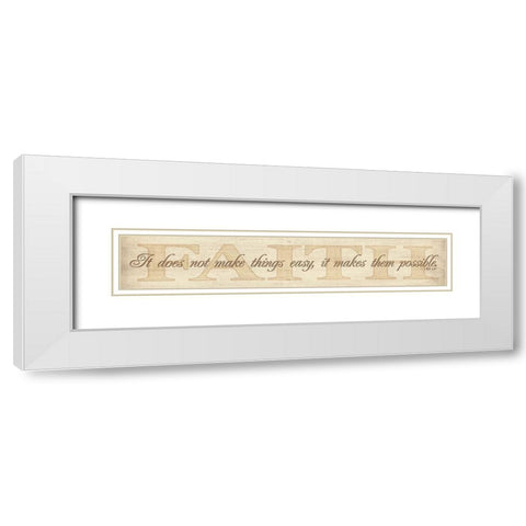 Faith White Modern Wood Framed Art Print with Double Matting by Rader, Lauren