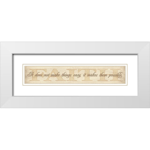 Faith White Modern Wood Framed Art Print with Double Matting by Rader, Lauren