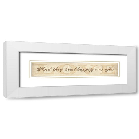 Love White Modern Wood Framed Art Print with Double Matting by Rader, Lauren