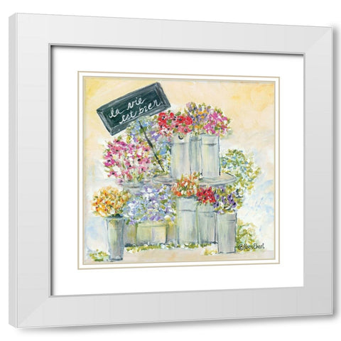 Life is Good White Modern Wood Framed Art Print with Double Matting by Ebert, Roey