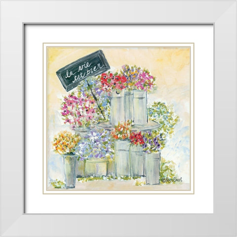 Life is Good White Modern Wood Framed Art Print with Double Matting by Ebert, Roey