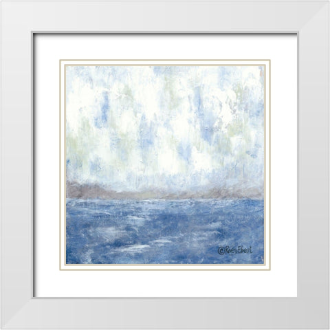 The Shore White Modern Wood Framed Art Print with Double Matting by Ebert, Roey