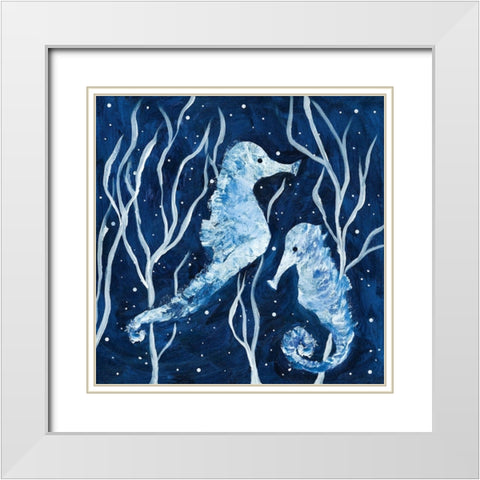 Swimming Party White Modern Wood Framed Art Print with Double Matting by Ebert, Roey