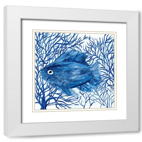 Peek-A-Boo White Modern Wood Framed Art Print with Double Matting by Ebert, Roey