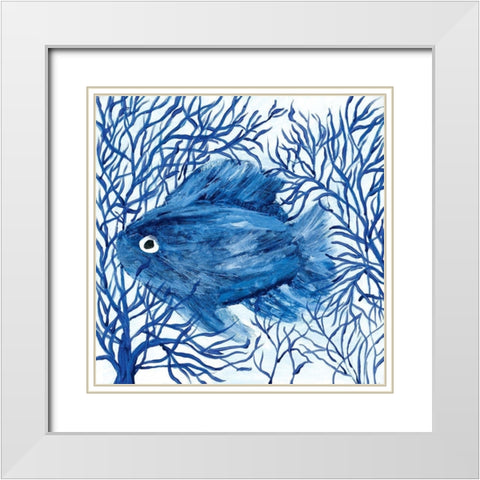 Peek-A-Boo White Modern Wood Framed Art Print with Double Matting by Ebert, Roey