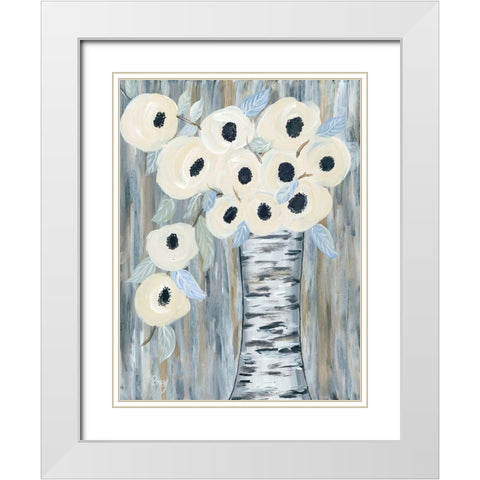 Blooming Birch Vase I White Modern Wood Framed Art Print with Double Matting by Ebert, Roey