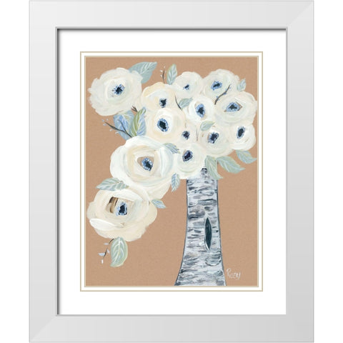 Blooming Birch Vase II White Modern Wood Framed Art Print with Double Matting by Ebert, Roey