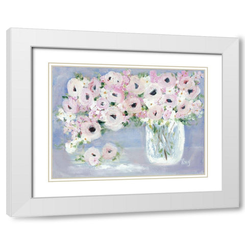 Beauty Overflows I White Modern Wood Framed Art Print with Double Matting by Ebert, Roey
