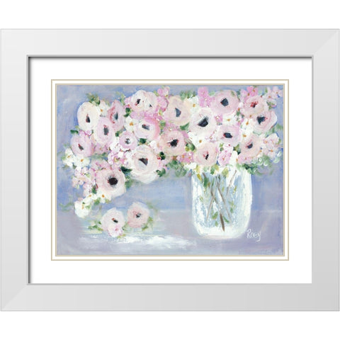 Beauty Overflows I White Modern Wood Framed Art Print with Double Matting by Ebert, Roey