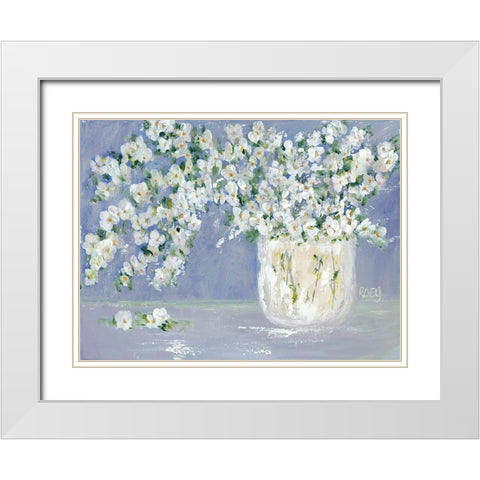 Beauty Overflows II White Modern Wood Framed Art Print with Double Matting by Ebert, Roey