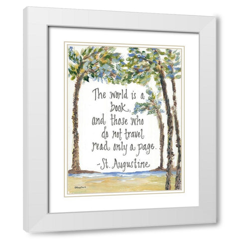 Travel St. Augustine White Modern Wood Framed Art Print with Double Matting by Ebert, Roey