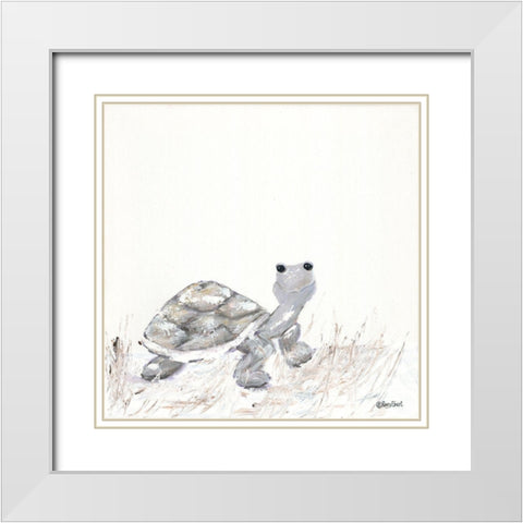 Hi Little One White Modern Wood Framed Art Print with Double Matting by Ebert, Roey
