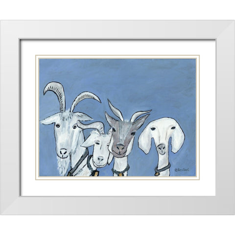 Goats White Modern Wood Framed Art Print with Double Matting by Ebert, Roey