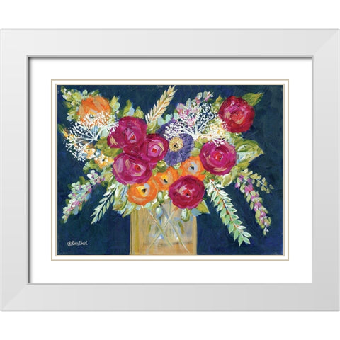 Golden Vase II White Modern Wood Framed Art Print with Double Matting by Ebert, Roey