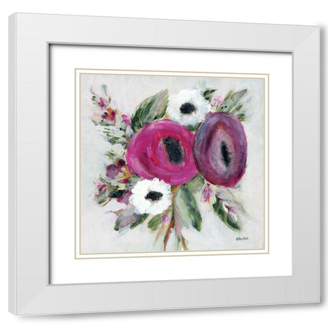 Pretty in Pink And Black II White Modern Wood Framed Art Print with Double Matting by Ebert, Roey