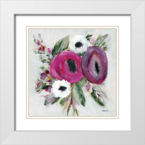 Pretty in Pink And Black II White Modern Wood Framed Art Print with Double Matting by Ebert, Roey